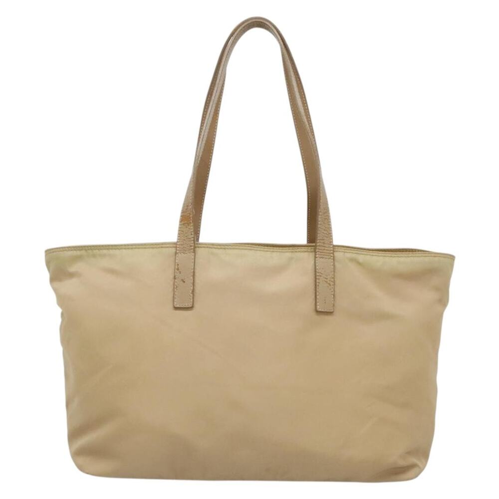 PRADA Tote Bag Nylon Beige Silver - Picture 3 of 9